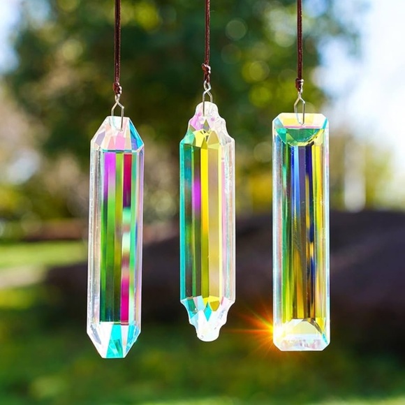 3 pieces Crystal Prism Suncatchers for windows 5” long - Picture 1 of 4